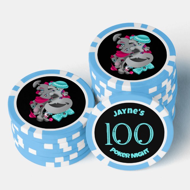 Surreal Puzzle Faces Poker Chip (Stapel)