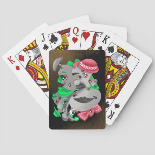 Surreal Puzzle Faces Spielkarten