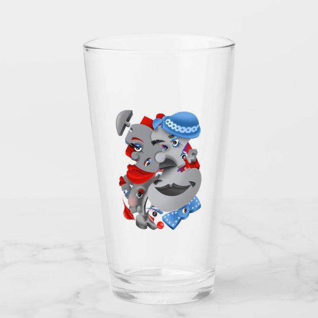 Surreal Puzzle Faces Tumbler (Vorderseite)