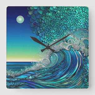 Surreal Quadratische Wanduhr