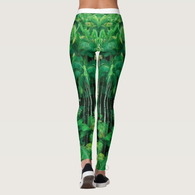 Surreal Rain Forest Theme Leggings (Rückseite)