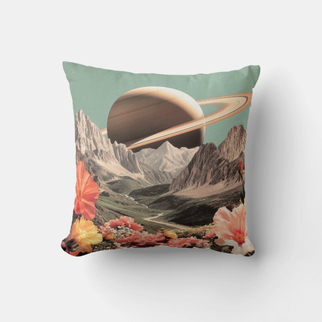 Surreal Saturn über dem Bergtal Kissen (Vorderseite)