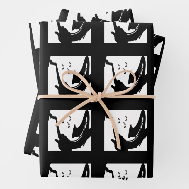 Surreal Saxophon Play Geschenkpapier Set (Beispiel)
