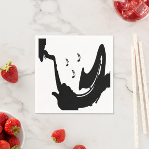 Surreal Saxophon Player Serviette