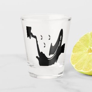 Surreal Saxophon Schnapsglas