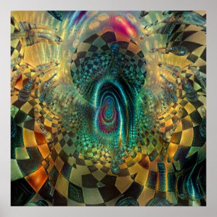Surreal Schach Board Poster