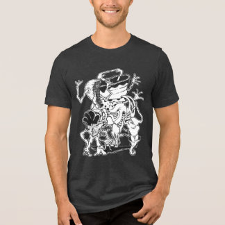 Surreal schreiben Merkwürdige Abstrakte Kunst Graf Tri-Blend Shirt