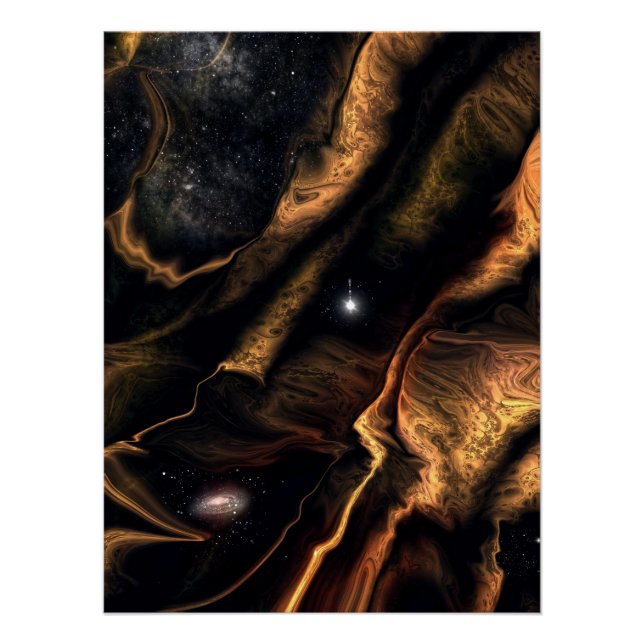 Surreal Science Fiction Fantasy Space Art Poster (Vorderseite)