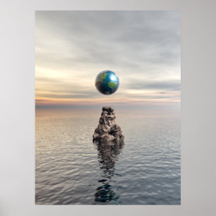 Surreal Sea Scene Poster