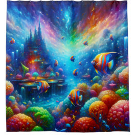 "Surreal Seascape: Aquatic Utopia Curtain" Duschvorhang