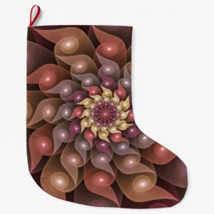 Surreal Shiny Blume Modernes Abstraktes Fraktal Ku Großer Weihnachtsstrumpf