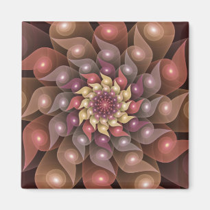 Surreal Shiny Blume Modernes Abstraktes Fraktal Ku Magnet