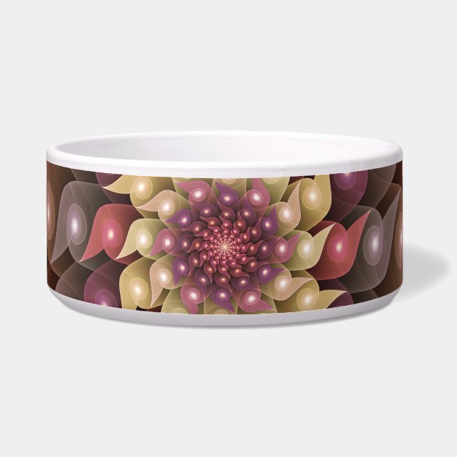 Surreal Shiny Blume Modernes Abstraktes Fraktal Ku Napf (Vorderseite)