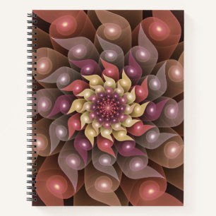 Surreal Shiny Blume Modernes Abstraktes Fraktal Ku Notizbuch