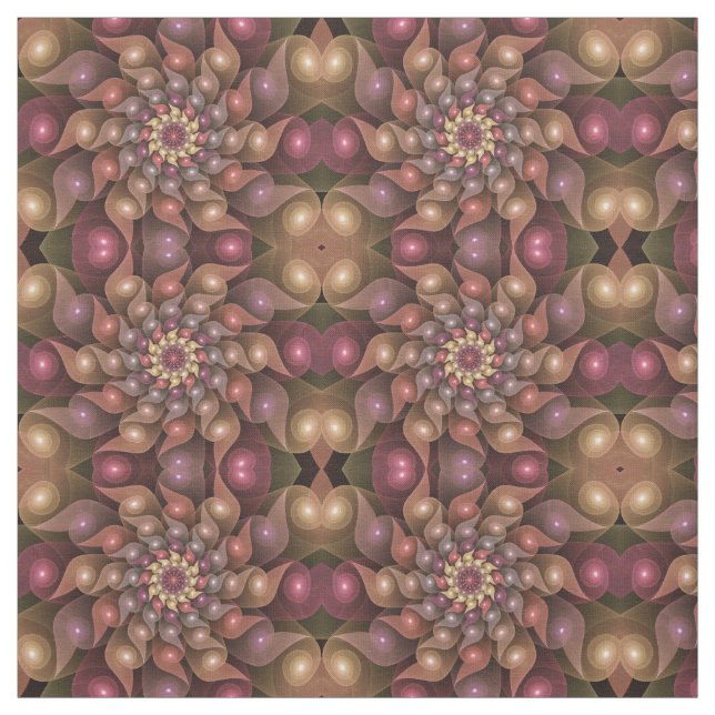 Surreal Shiny Blume Modernes Abstraktes Fraktal Ku Stoff (Muster)