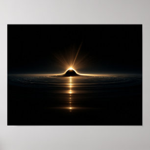 Surreal Silhouette fällt in bunte kosmische Stimme Poster