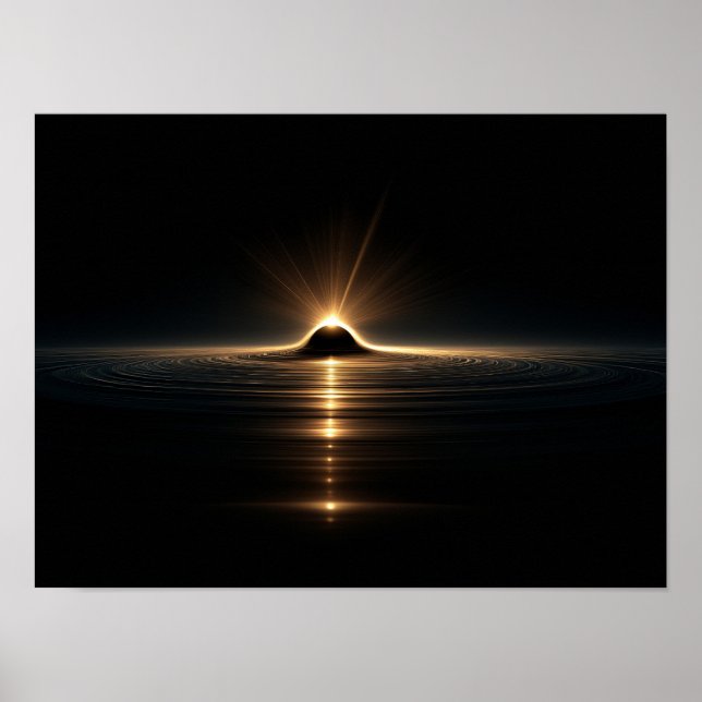 Surreal Silhouette fällt in bunte kosmische Stimme Poster (Vorne)