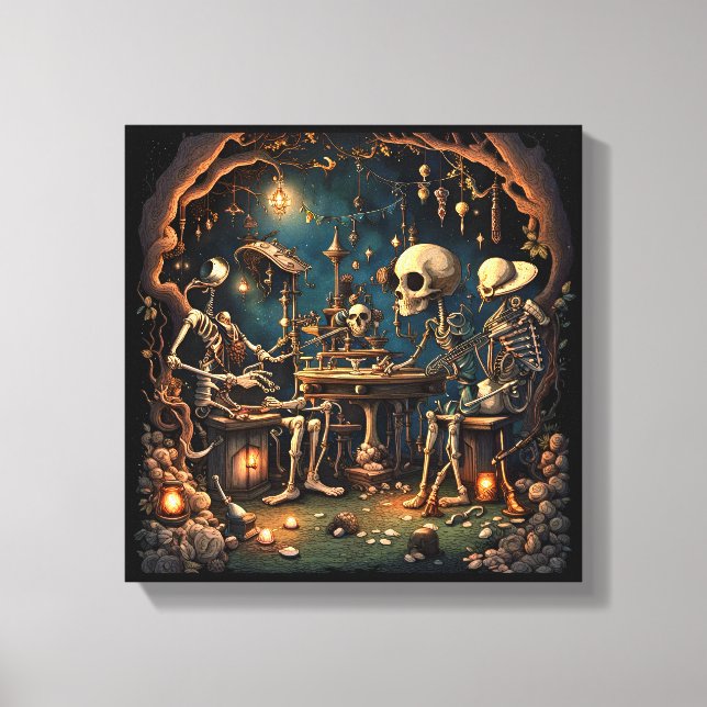 Surreal Skeletons III Leinwanddruck (Vorderseite)