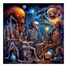 Surreal Skelette II Poster