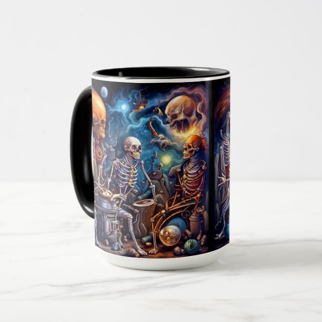 Surreal Skelette II Tasse (Vorderseite Links)