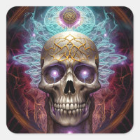 Surreal Skull Farben Visionäre Kunst