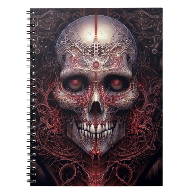 Surreal Skull Gothic Horror Art Notizblock (Vorderseite)