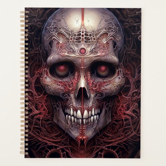 Surreal Skull Gothic Horror Art Planer (Vorderseite)