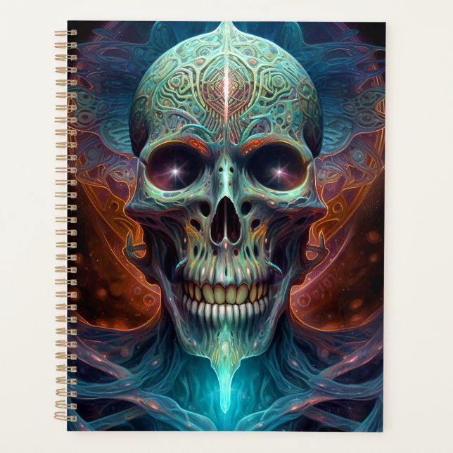 Surreal Skull Gothic Horror Art Planer (Vorderseite)