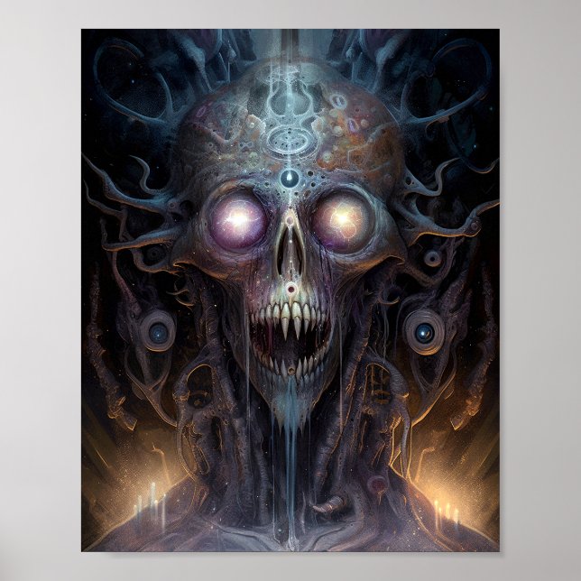 Surreal Skull Gothic Horror Art Poster (Vorne)