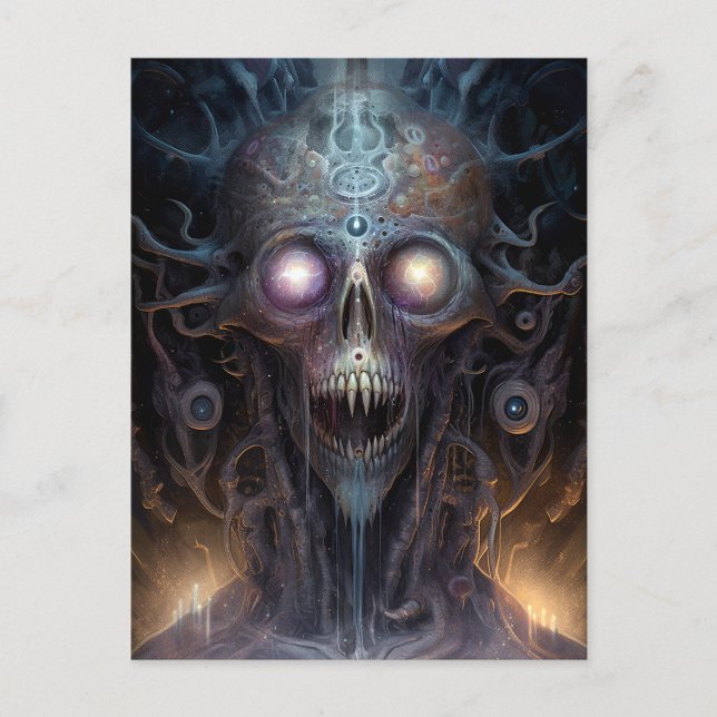 Surreal Skull Gothic Horror Art Postkarte (Vorderseite)