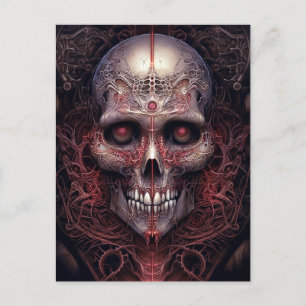 Surreal Skull Gothic Horror Art Postkarte