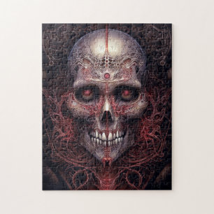 Surreal Skull Gothic Horror Art Puzzle