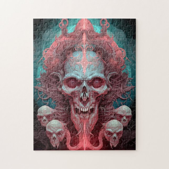 Surreal Skull Gothic Horror Art Puzzle (Vertikal)