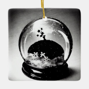 Surreal Snow Globe Keramikornament