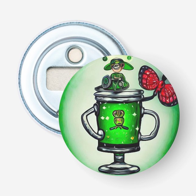 Surreal St. Patrick's Day Green Beer Flaschenöffner (Vorderseite)