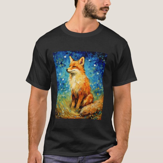 Surreal Staright Aesthetic Fox Long Sleeve T S T-Shirt (Vorderseite)