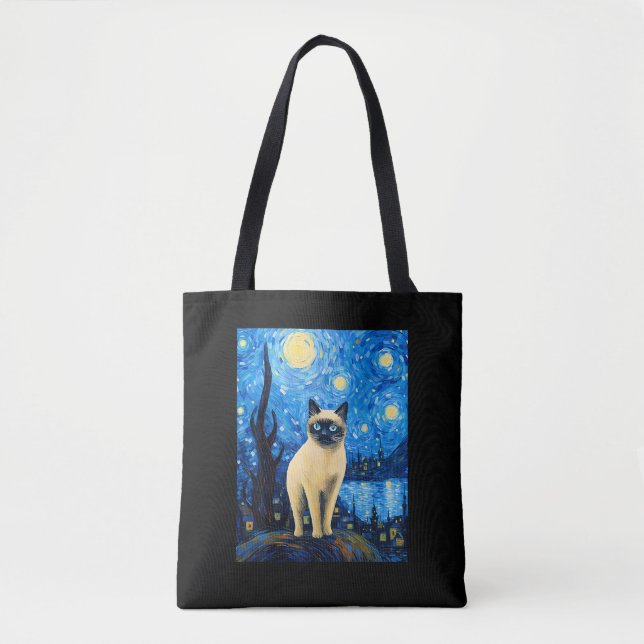 Surreal Starry Night Siamese Cat (Vorderseite)