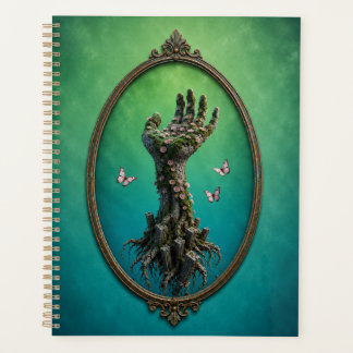 Surreal Stone Hand Daisies Notebook Planer