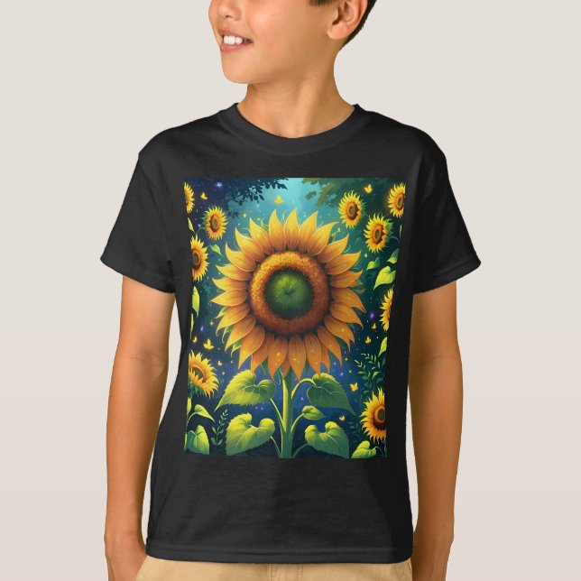Surreal Sunblumen T-Shirt (Vorderseite)