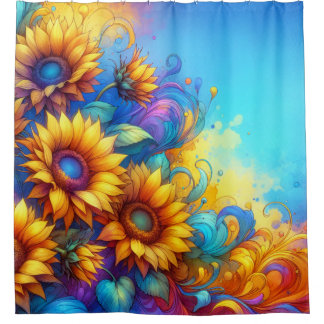 Surreal Sunflores Duschvorhang