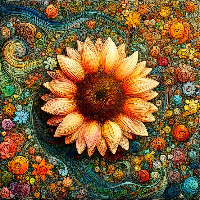 Surreal Sunflower Symphony Kissen (Von Creator hochgeladen)