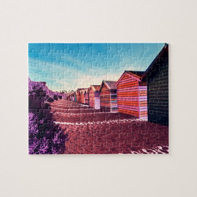 Surreal Sunset Beach Landschaft Puzzle (Horizontal)