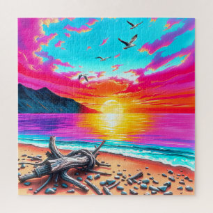 Surreal Sunset Beach Puzzle