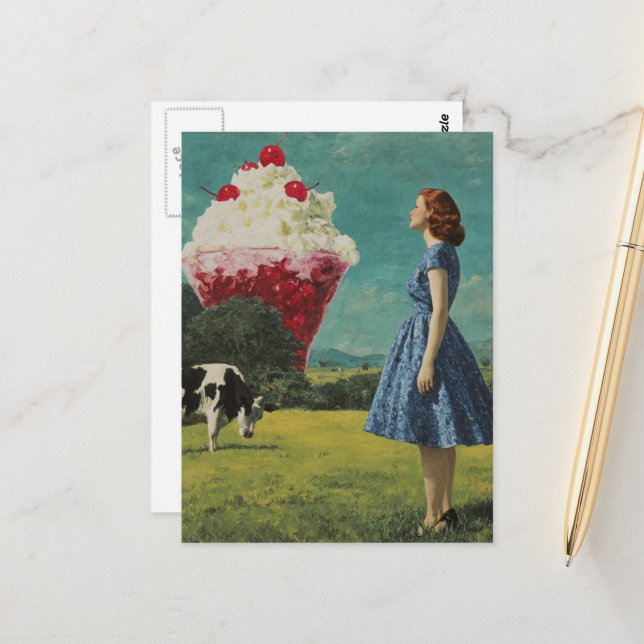 Surreal Sweet Leckerei Postkarte (Vorderseite/Rückseite Beispiel)