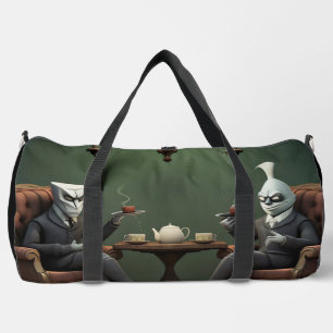 Surreal Tea Zeit auf der seltsamen Seite. 11 Duffle Bag