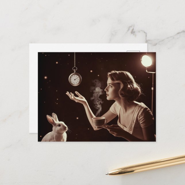 Surreal Tee mit dem Sonnenschein Postkarte (Vorderseite/Rückseite Beispiel)