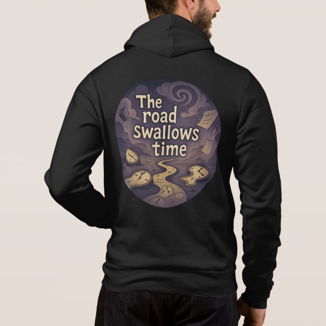 Surreal Time Vortex Graphic TeeT-Shirt Hoodie (Rückseite)