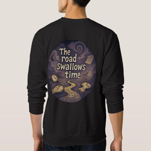 Surreal Time Vortex Graphic TeeT-Shirt Sweatshirt (Rückseite)