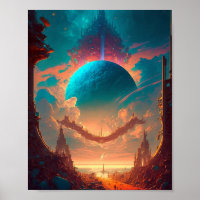 Surreal Towers Planet Visionäre Landschaft