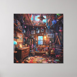 Surreal Trippy Room Psychodelic House Artwork Leinwanddruck
